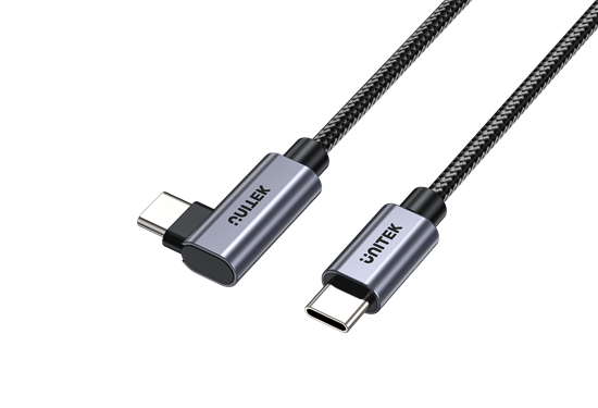 UNITEK 2m USB-C to Right Angled 90 Degree USB-C Connector. Supports 100W PD Fast