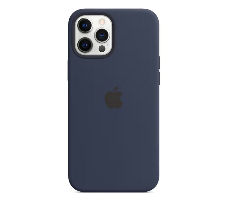 Apple Silicone Case w/ MagSafe for iPhone 12 Pro Max - Deep Navy Blue