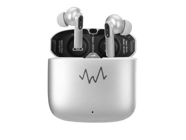 Wave Audio ENC True Wireless Earbuds - Immersive Pro Silver