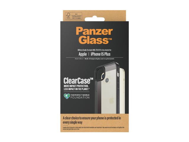 PanzerGlass Clear Case iPhone 15 Plus Black