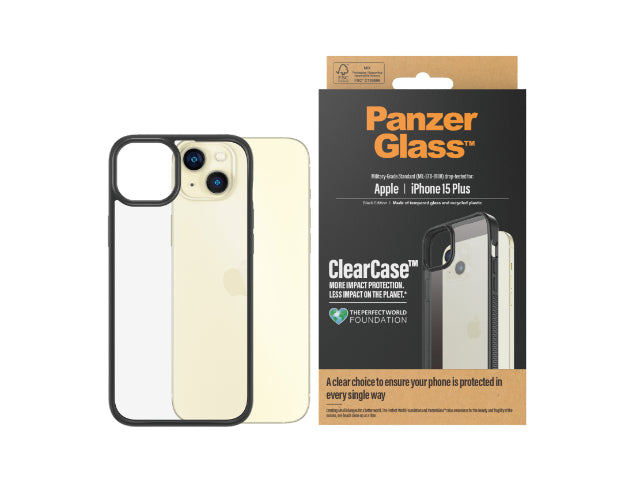 PanzerGlass Clear Case iPhone 15 Plus Black