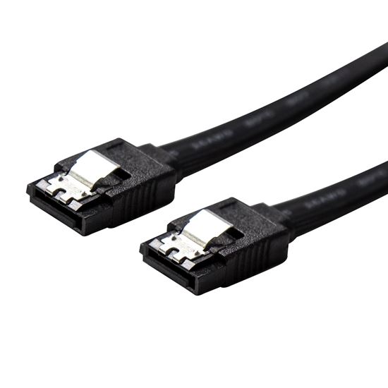 DYNAMIX 0.2m SATA 6Gbs Data Cable with Latch. Black colour