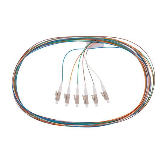2M LC Pigtail OM4 6x Pack Colour Coded 900um Multimode Fibre Tight Buffer