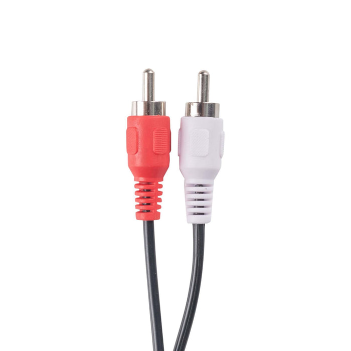 DYNAMIX 2m RCA Audio Cable 2 RCA to 2 RCA Plugs, 30AWG, Coloured Red & White.