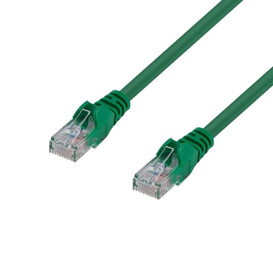 10m Cat6 Green UTP Patch Lead T568A Specification 250MHz 24AWG Slimline Snagless