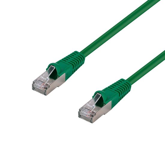 0.75m Cat6A S/FTP Green Slimline Shielded 10G Patch Lead. 26AWG Cat6 Augmented
