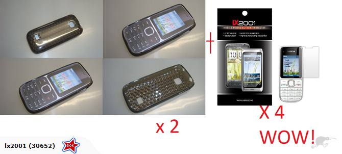 2 x ( Nokia C2-01 Case + Screen Protector )