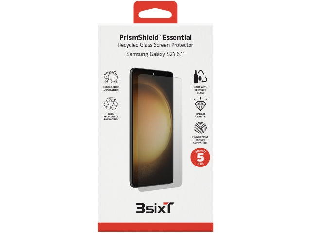 3SIXT Samsung Galaxy S24 6.2" PrismShield Essential Screen Protector