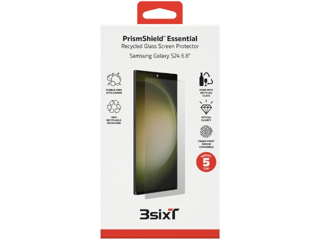 3SIXT Samsung Galaxy S24 Ultra 6.8" PrismShield Essential Screen Protector