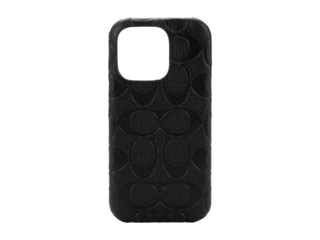 Coach Apple iPhone 14 Pro 6.1" Leather Slim Wrap Case - Black