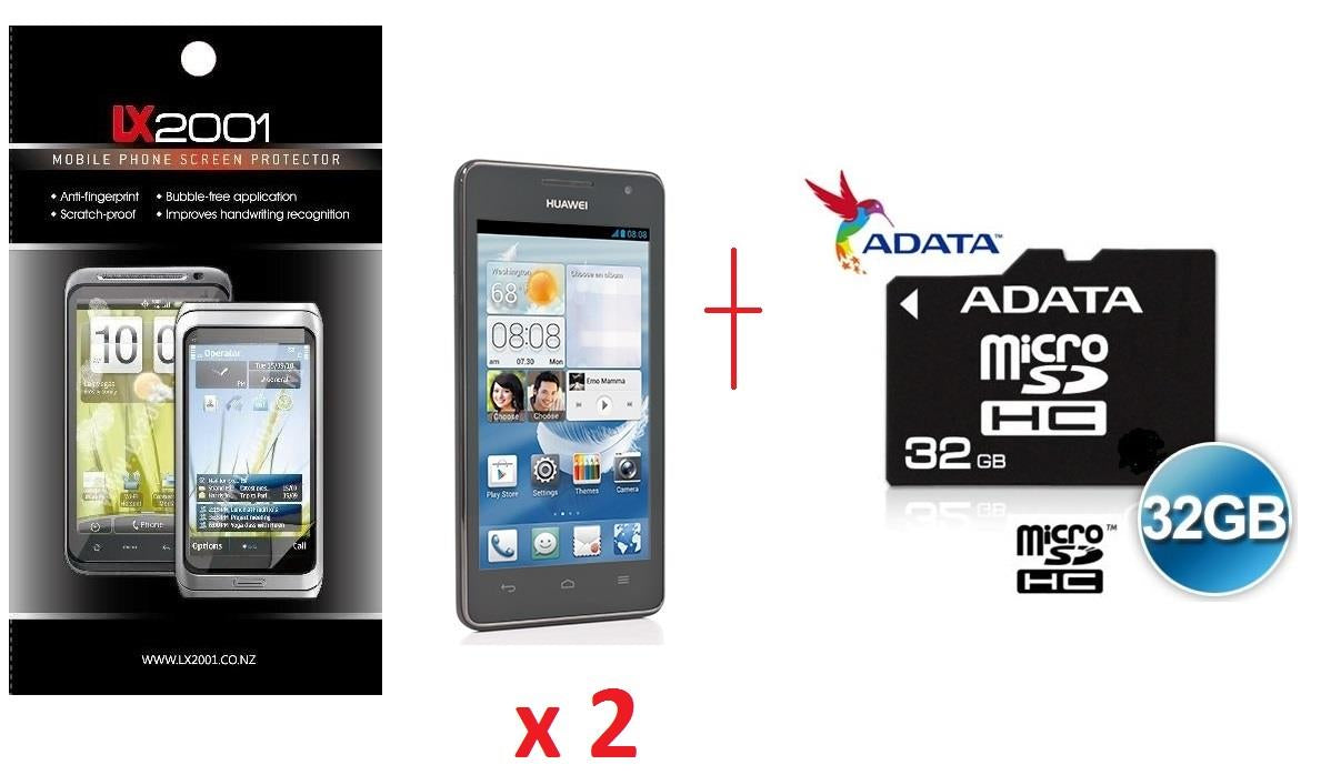 Huawei Ascend G526 Screen Protector + 32GB MicroSD