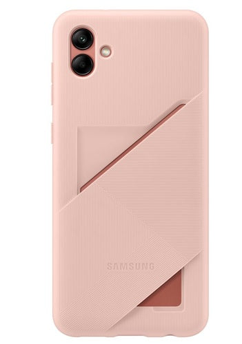 Samsung Galaxy A04 6.5" Card Slot Cover Case - Pink
