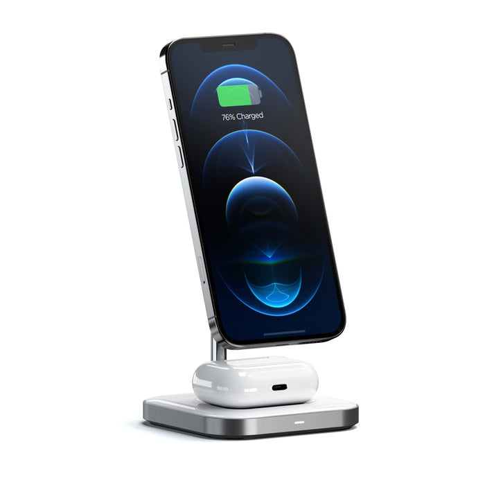 Satechi Magnetic 2-in-1 Wireless Charging Stand - Space Grey ST-WMCS2M 879961009526