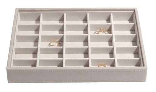 Stackers Classic 25 Compartment Jewellery Box - Taupe & Grey JB73753