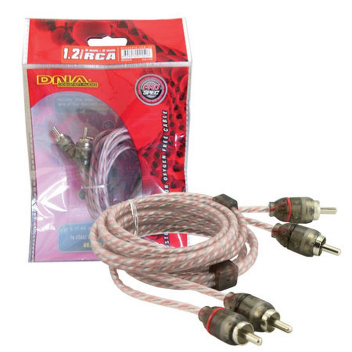 DNA PRO SPEC RCA CABLE 1.2MTR RED 2 TO 2 RCA