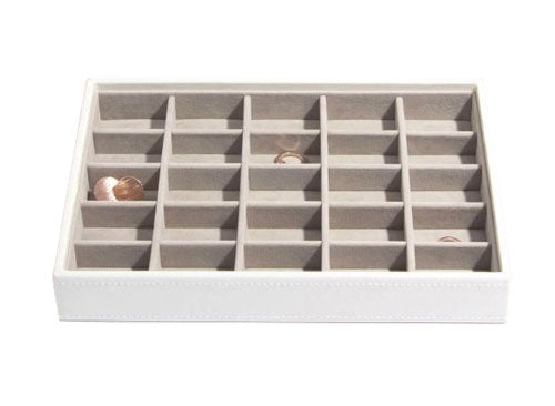 Stackers Classic 25 Compartment Small Trinket Layer White