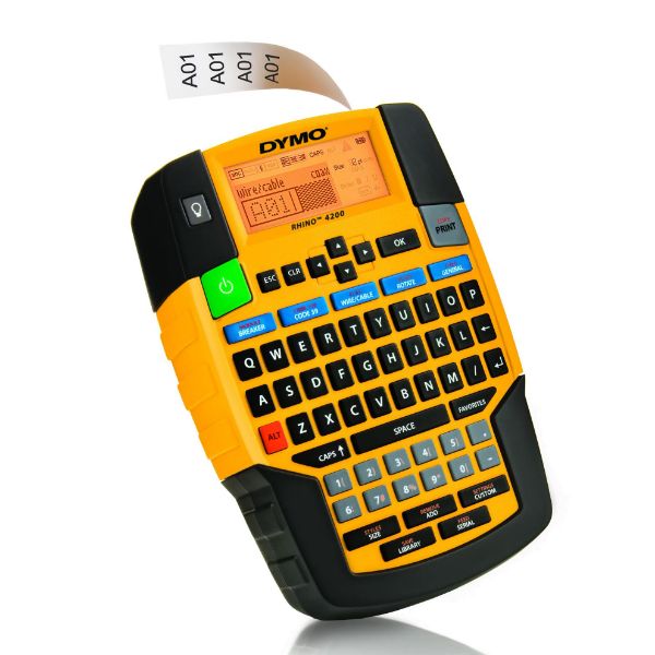 DYMO Rhino 4200 Industrial Label QWERTY keyboard. Includes over symbols & terms for electrical