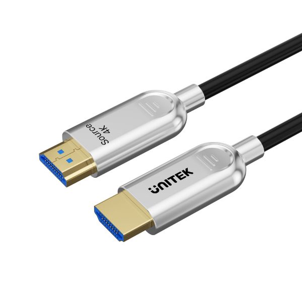 Unitek 70m HDMI 4K Fibre Optic 2.0 Cable w/ 24K Gold-plated Connectors. Supports HDR ARC