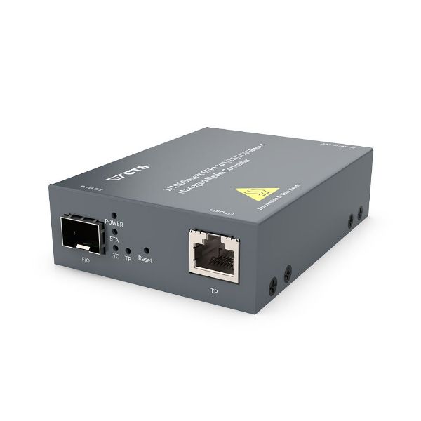 CTC Union SFP+ 10G Managed Standalone Media Converter 1G/10G Fiber Multi Gigabit Ethernet