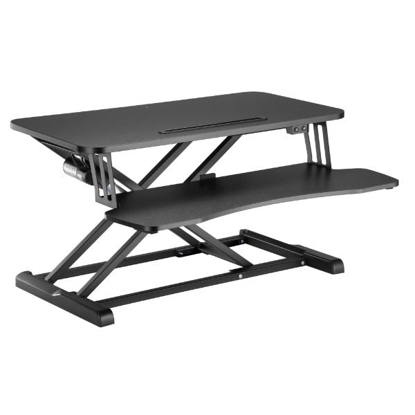Brateck Electric Scissor Lift Desktop Sit-Stand Workstation w/ Keyboard Tray Deck