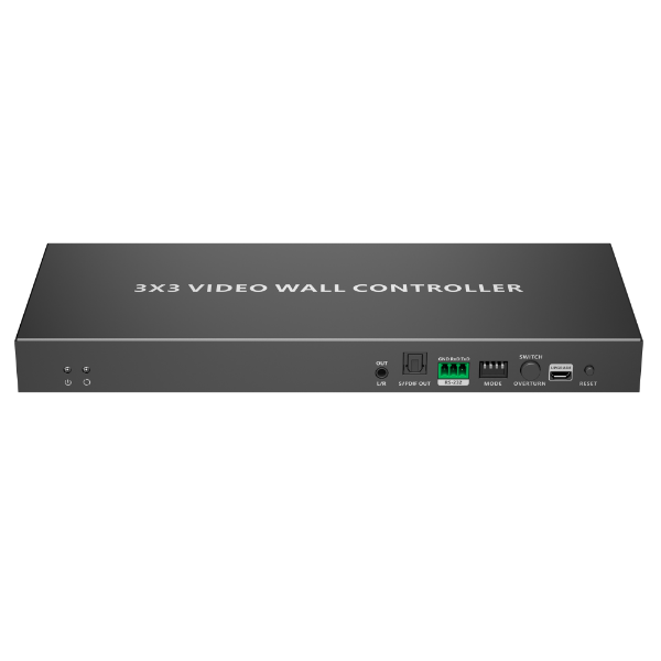 Lenkeng 3x3 HDMI Videowall Controller w/ 1x HDMI In & 9x HDMI Out. 4096x2160@60Hz Res