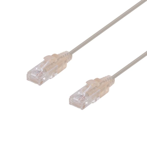 DYNAMIX 1.5m Cat6A 10G Beige UTP LSZH Patch Lead 30AWG 802.3af Unshielded Plug.