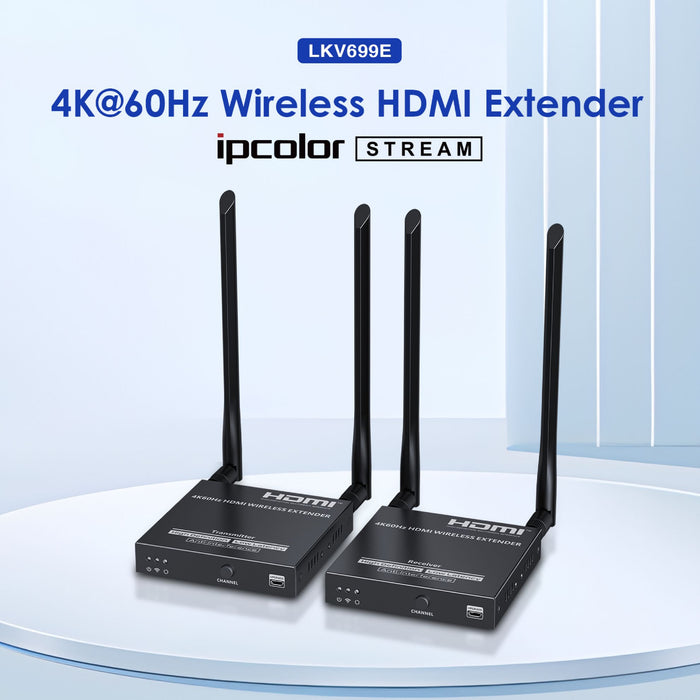 Lenkeng 4K Wireless HDMI to HDMI Extender up to 4K@60Hz for 50m Low Latency Switchable