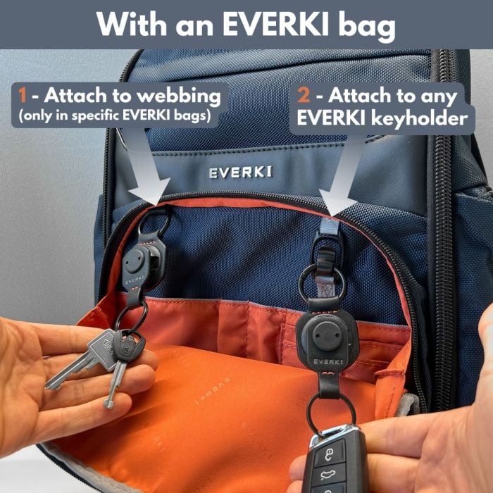 Everki Quick-Release Keychain with FIDLOCK Magnetic Closure Universal, 2-Piece System