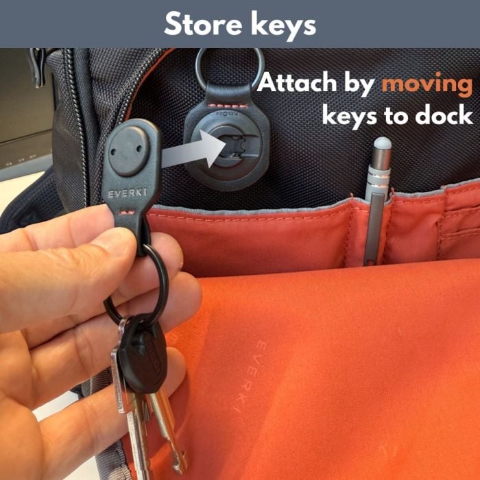 Everki Quick-Release Keychain with FIDLOCK Magnetic Closure Universal, 2-Piece System
