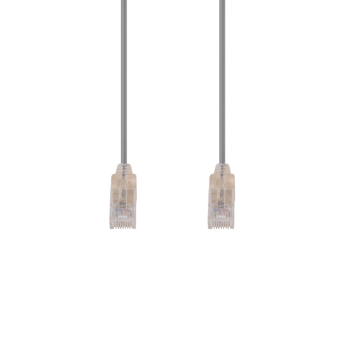 DYNAMIX 0.15m Cat6A 10G Grey UTP Patch Lead 30AWG 8023af Unshielded Plug.