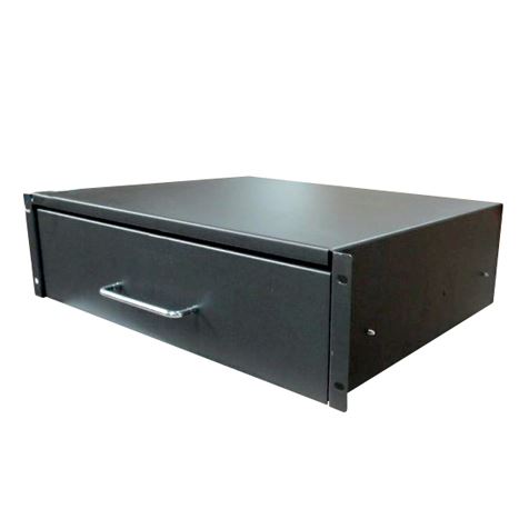 DYNAMIX 2U Rackmount Lockable Drawer, 350mm Deep, 86mm High, Includes Lock & Key