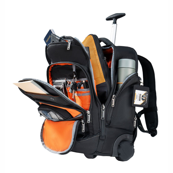 Everki Atlas Wheeled Laptop Backpack. Notebooks 13-17.3''. Felt-lined iPad/Kindle/tablet