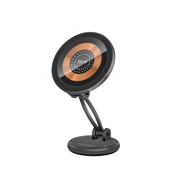 Promate SecureGrip 360 Cradleless 15W Qi Magnetic Wireless in-Ca Phone Charger & Holder. Design