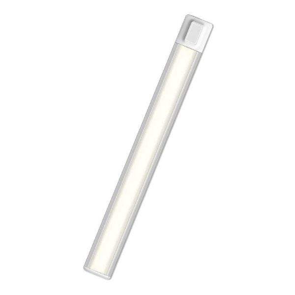 PROMATE 40cm Rechargeable Light Strip with Motion Sensor. 2000mAh Battery, Up to 3 Hours Always On, Built-in Hanging Hole, 20 Seconds Auto-Off, Includes USB-C Charging Cable.