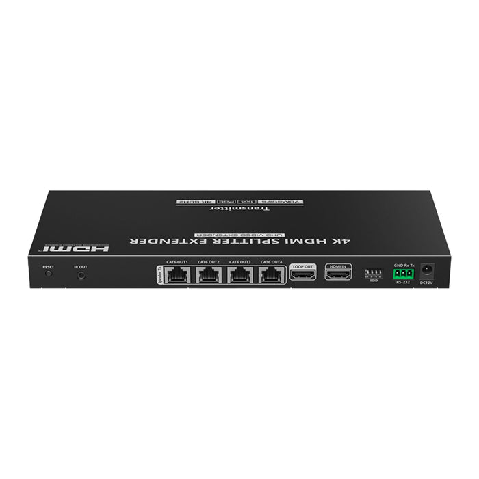 Lenkeng 1-In-4-Out 4K@60Hz HDMI Extender. 1x HDMI 4x RJ45 out PoC. Compatible CAT6 & above