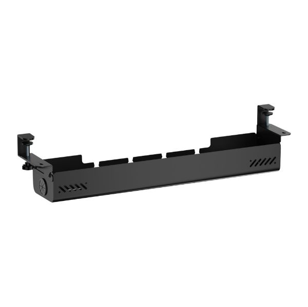 BRATECK Clamp-On Under-Desk Cable Management Tray. Dims: 894×167×190mm