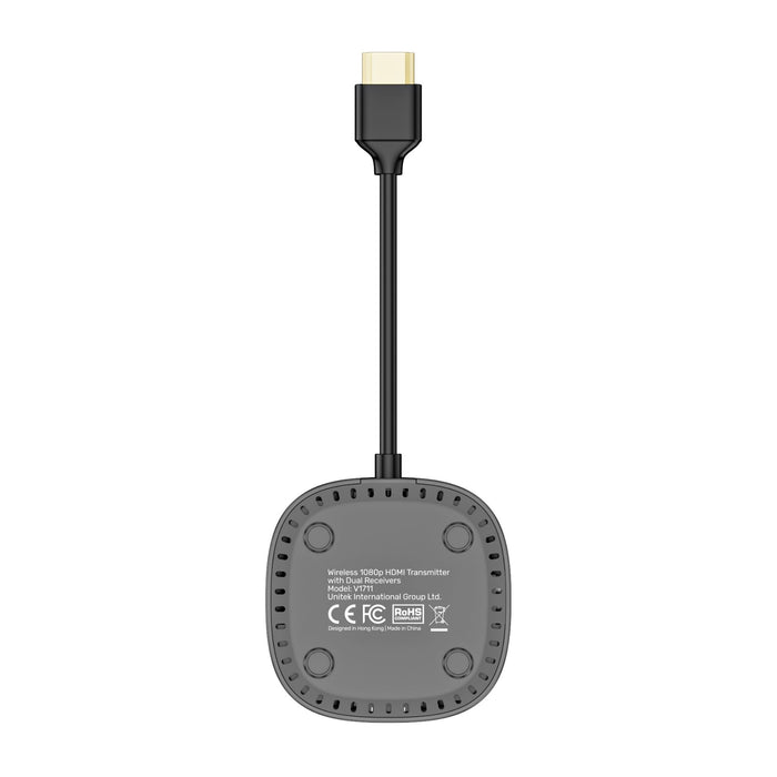 Unitek Wireless 1080p HDMI Transmitter with 2x Receivers Supports Dual Screen Mirroring