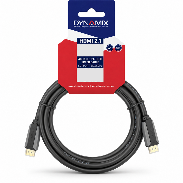 Unitek 1.5m HDMI 2.1 Ultra-High Speed 48Gbps Cable. Supports 8K@60Hz. Supports Dolby HD