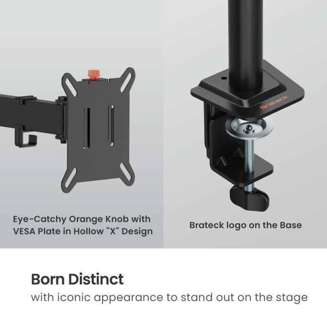 1Brateck 3"-32" Dual Monitor Desk Mechanical Table Stand Bracket.