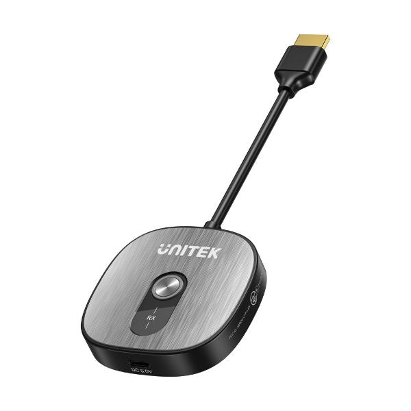 Unitek 4K30Hz Wireless HDMI Receiver Supports HDCP 1.4. Dual Band 50m Transmission