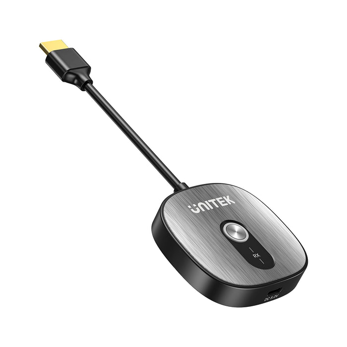 Unitek 4K30Hz Wireless HDMI Receiver Supports HDCP 1.4. Dual Band 50m Transmission