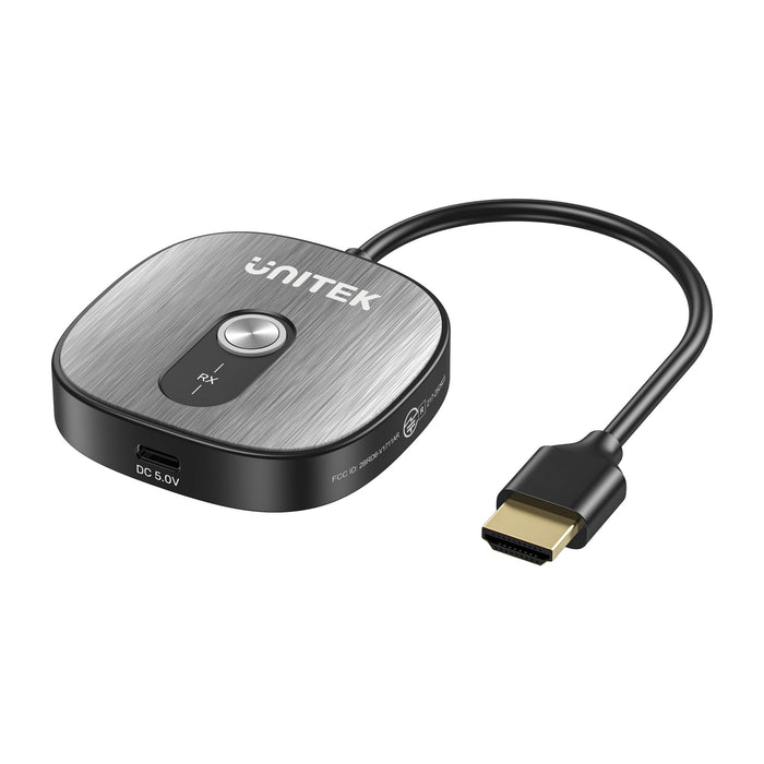 Unitek 4K30Hz Wireless HDMI Receiver Supports HDCP 1.4. Dual Band 50m Transmission