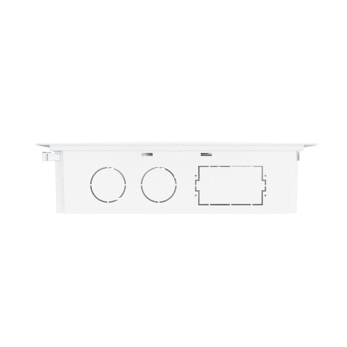 DYNAMIX Recessed Entertainment Box with Lid 400x278x100mm 10kg Weight Cap, White