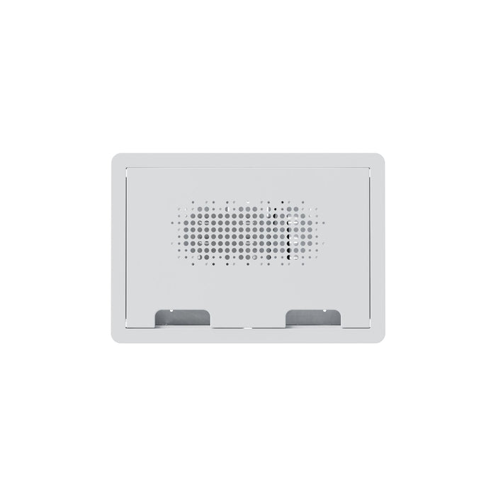 DYNAMIX Recessed Entertainment Box with Lid 400x278x100mm 10kg Weight Cap, White
