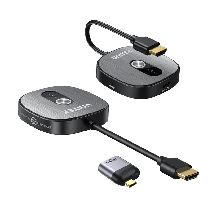 4Unitek K30Hz Wireless HDMI Transmitter & Receiver Bundled with USB-C to HDM Adapter