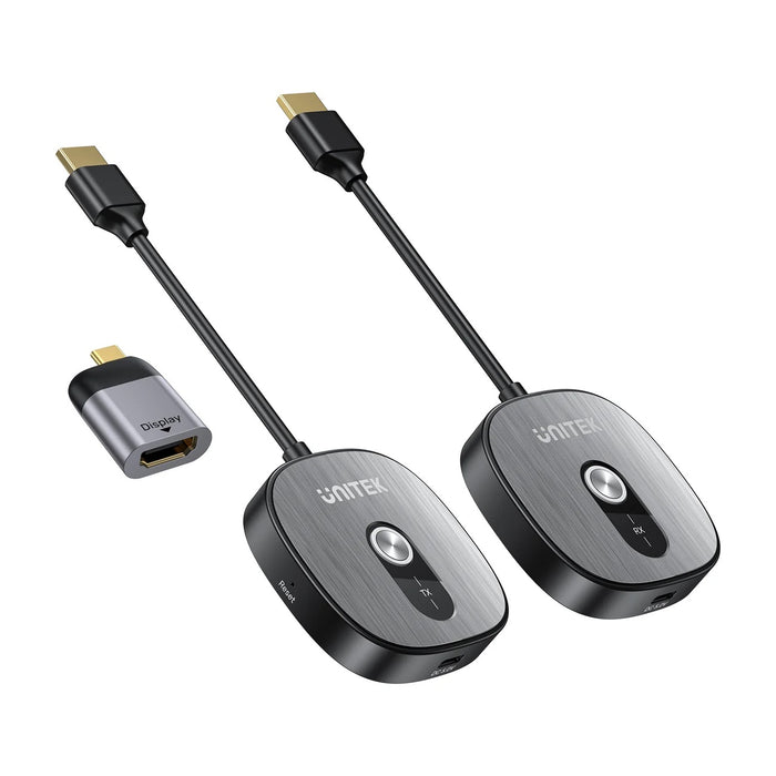 4Unitek K30Hz Wireless HDMI Transmitter & Receiver Bundled with USB-C to HDM Adapter