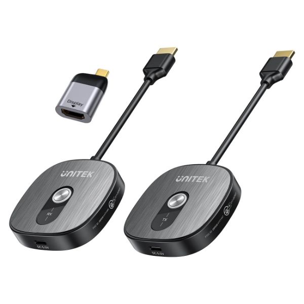 4Unitek K30Hz Wireless HDMI Transmitter & Receiver Bundled with USB-C to HDM Adapter