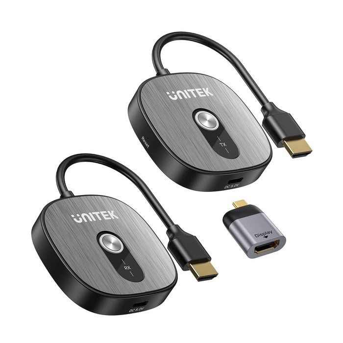 4Unitek K30Hz Wireless HDMI Transmitter & Receiver Bundled with USB-C to HDM Adapter