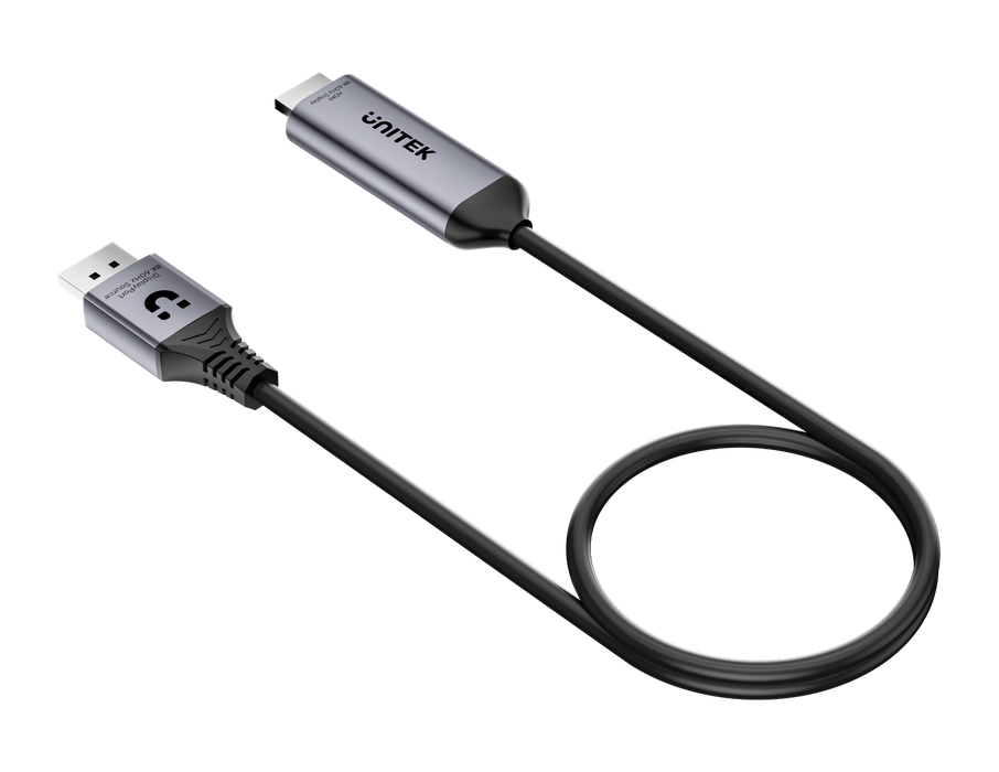 Unitek 1.8M 8K 60Hz DisplayPort 1.4 to HDMI 2.1 Adpater Cable. Supports 8K Ultra HD Res