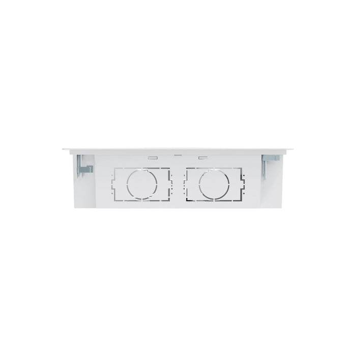 DYNAMIX Recessed Entertainment Box with Lid 500x386x100mm 10kg Weight Cap, White